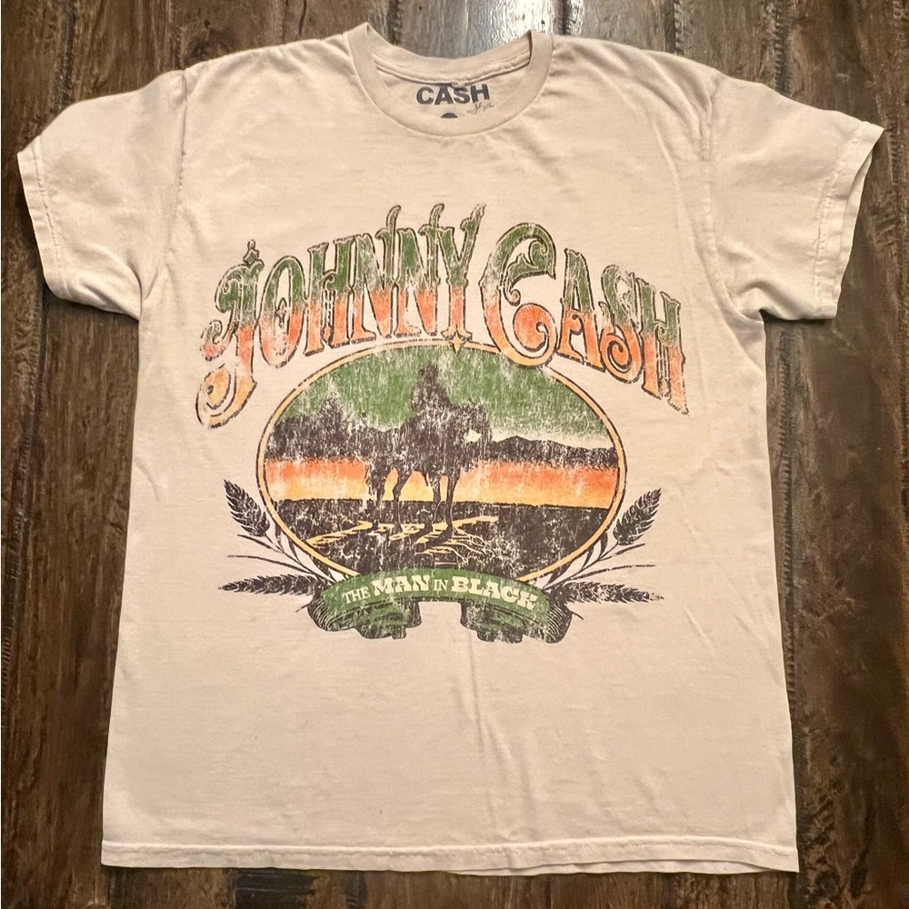 Ash Johnny Cash Graphic T-Shirt - Cream